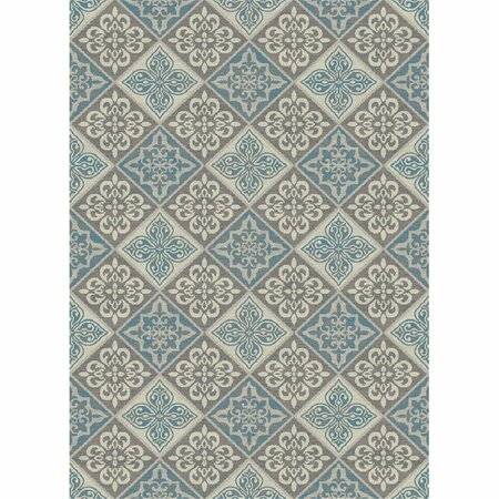 SLEEP EZ 5 ft. 3 in. x 7 ft. 3 in. Galleria Savannah Area Rug, Gray SL1836417